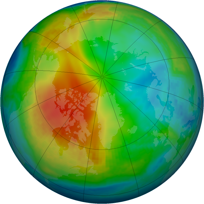 Arctic ozone map for 03 December 2000